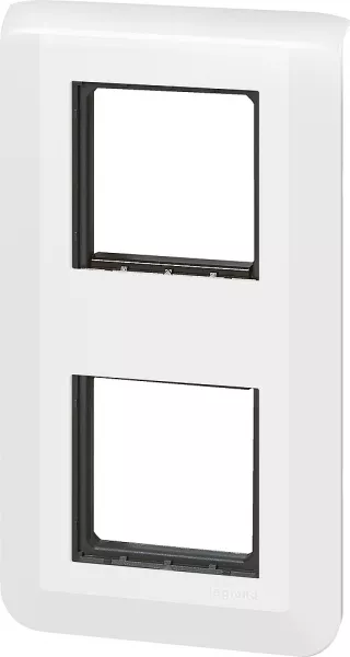 legrand-plaque mosaic avec support pour 2 x 2 modules montage vertical - blanc (099473)