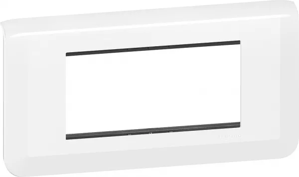 legrand-plaque mosaic avec support pour 4 modules montage horizontal - blanc (099477)