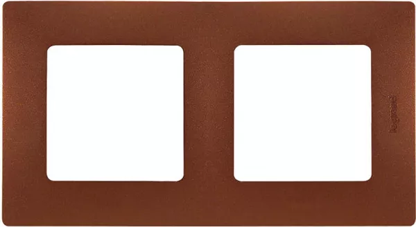 legrand-plaque nilo� 2 postes - cacao (096718)