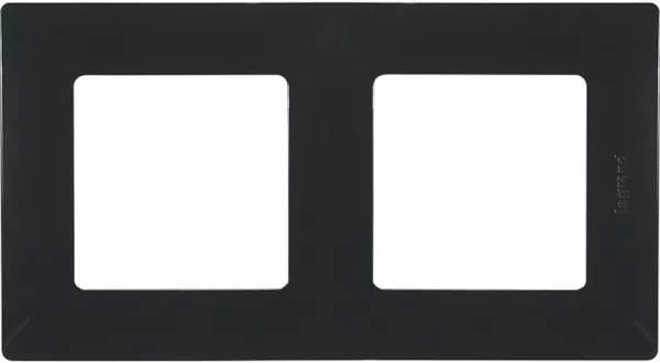 legrand-plaque nilo� 2 postes - onyx (096711)