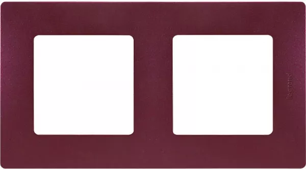 legrand-plaque nilo� 2 postes - prune (096717)
