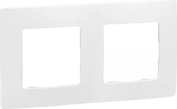 legrand-plaque nilo� 2 postes - pur (665002)