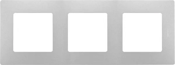 legrand-plaque nilo� 3 postes - argent (096725)