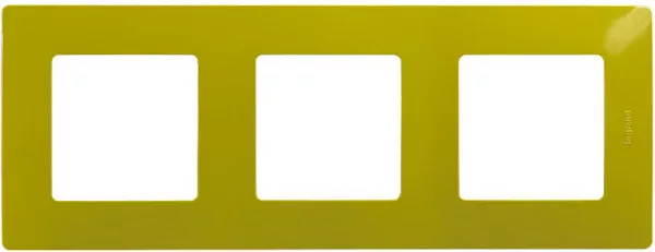 legrand-plaque nilo� 3 postes - foug�re (096723)