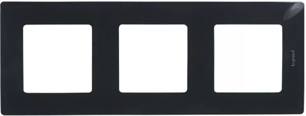 legrand-plaque nilo� 3 postes - onyx (096721)