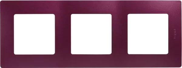 legrand-plaque nilo� 3 postes - prune (096727)