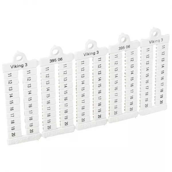 legrand-plaque rep�res � lecture horiz - bloc de jonct viking 3 pas 5mm + chiffres 11-20 (039506)
