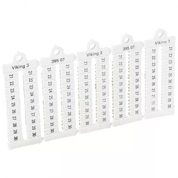 legrand-plaque rep�res � lecture horiz - bloc de jonct viking 3 pas 5mm + chiffres 21-30 (039507)