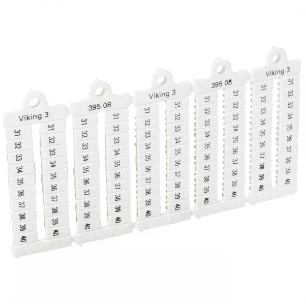 legrand-plaque rep�res � lecture horiz - bloc de jonct viking 3 pas 5mm + chiffres 31-40 (039508)
