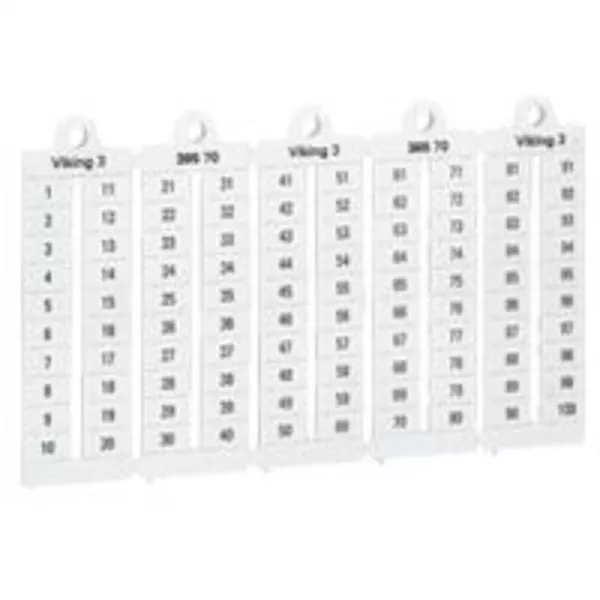 legrand-plaque rep�res � lecture horiz bloc de jonct viking 3 pas 6mm - chiffres 1-50 (039519)