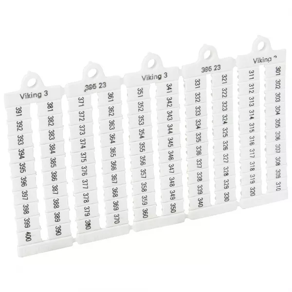 legrand-plaque rep�res � lecture horiz bloc de jonct viking 3 pas 6mm - chiffres 301-400 (039523)