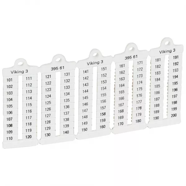legrand-plaque rep�res � lecture vert bloc de jonct viking 3 pas 5mm - chiffres 101-200 (039561)