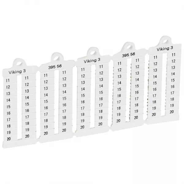 legrand-plaque rep�res lecture verticale -bloc de jonct viking3 pas 5mm + chiffres 11-20 (039556)
