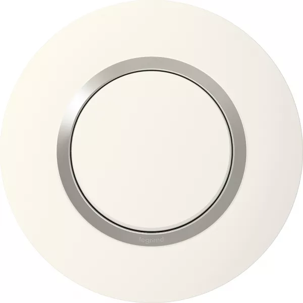 legrand-plaque ronde dooxie 1 poste finition plume (600971)