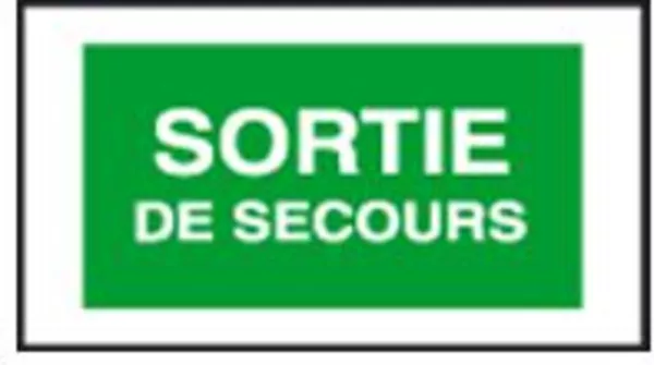 legrand-plaque signalisation additionnelle arcor - \'\'sortie de secours\'\' (062585)