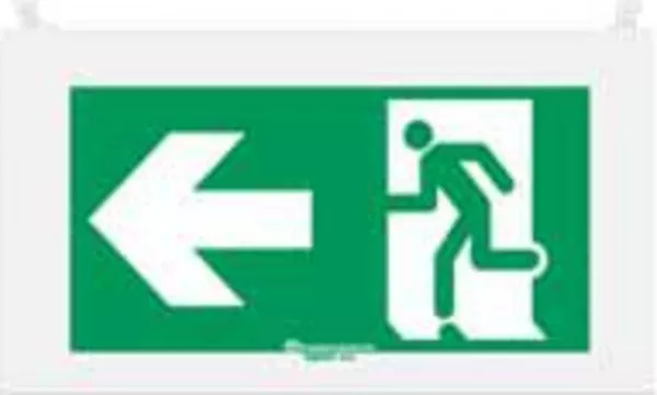 legrand-plaque signalisation r�glementaire arcor- picto sortie gauche ou droite (062582)