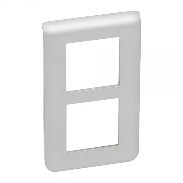 legrand-plaque sp�ciale r�novation mosaic 2x2 modules vertical - alu (079354)