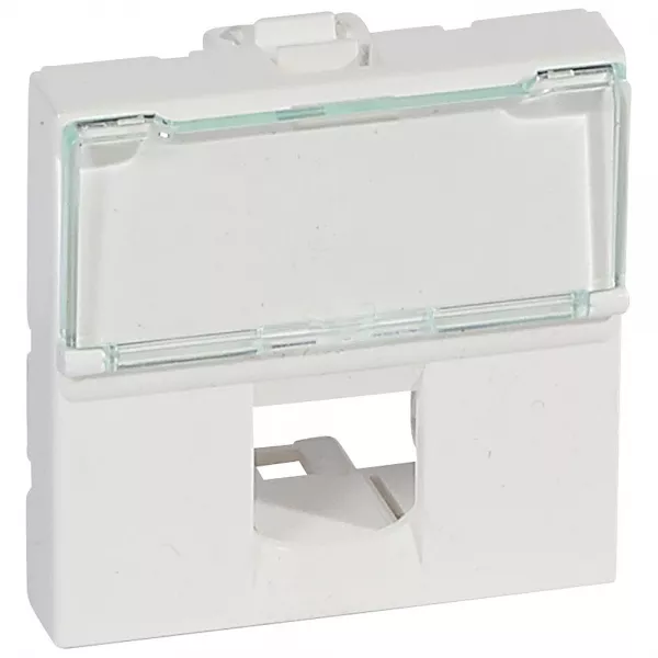 legrand-plastron mosaic - porte-rep�re transparent pour connecteur infra+ - blanc - 2mod (078609)