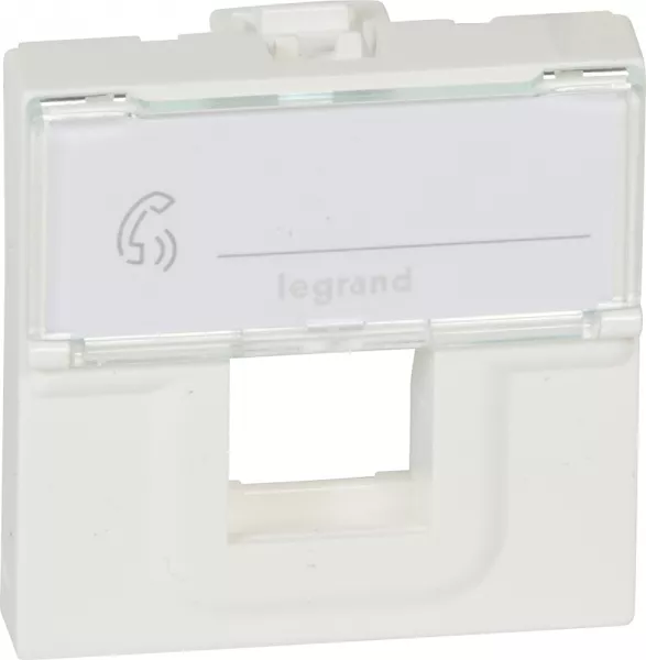 legrand-plastron mosaic - pour 1 connecteur keystone - 2 modules - blanc (078604)