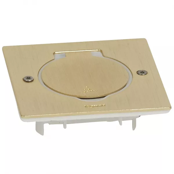 legrand-platine de sol carr�e � �quiper de m�canisme mosaic 1 poste - dor� bross� (089710)