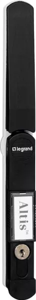 legrand-poign�e noire pour ancienne armoire altis - avec barillet 2433a, embase et cache (034782)