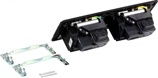 legrand-pop-up pour mobilier 2x4 modules livr� avec kit d\'installation - noir mat (654005)