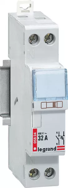legrand-porte-fusibles 1p+n - 32a - 1 module - pour cartouches 10,3x38mm (092816)