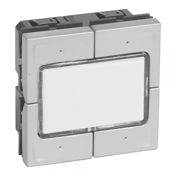 legrand-poussoir 4 positions mosaic 2 modules - alu (079246l)