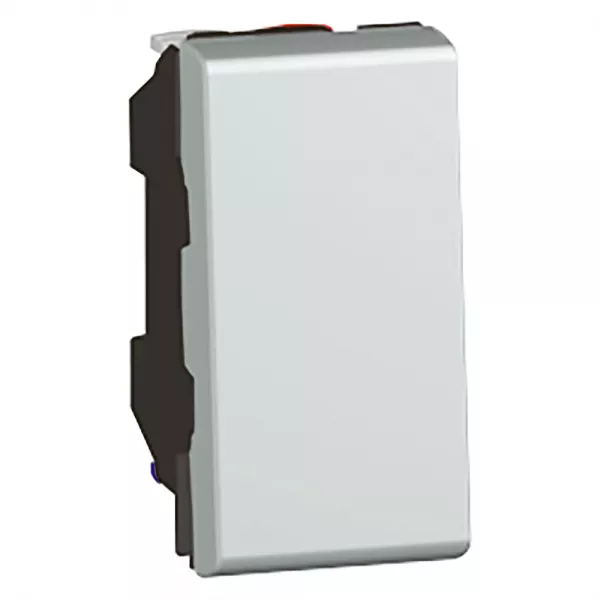 legrand-poussoir 6a 250v~ mosaic 1 module - alu (079230)