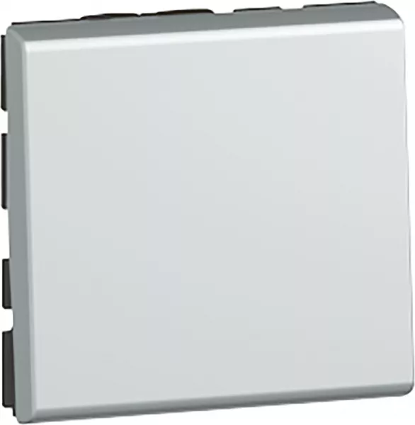 legrand-poussoir 6a 250v~ mosaic 2 modules - alu (079240)