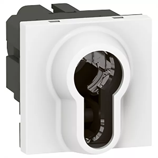 legrand-poussoir � cl� mosaic - 3 positions - 2 modules - blanc (077075)