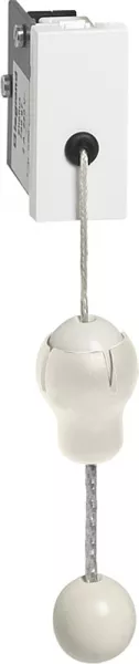 legrand-poussoir � tirette mosaic - 1 module - blanc antimicrobien (078376)