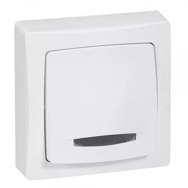 legrand-poussoir � voyant 6a appareillage saillie complet - blanc (086005)