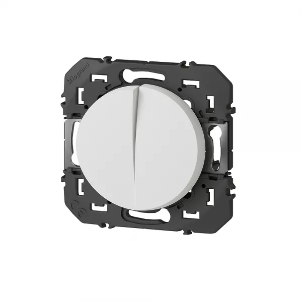 legrand-poussoir double dooxie 6a 250v~ finition blanc - sachet (095205)