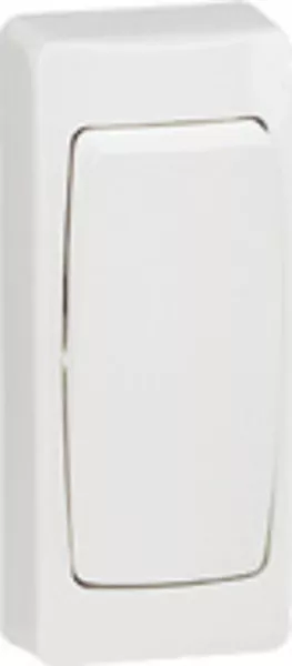 legrand-poussoir etroit saillie blanc (097349)