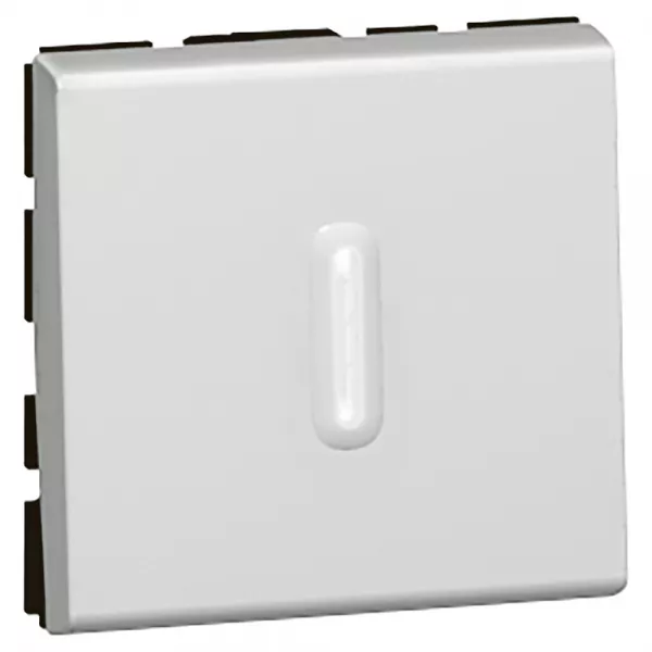 legrand-poussoir inverseur � voyant 6a 250v~ mosaic 2 modules - alu (079242)