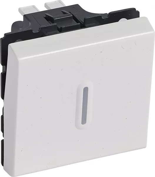 legrand-poussoir inverseur � voyant 6a 250v~ mosaic 2 modules - blanc (077042)
