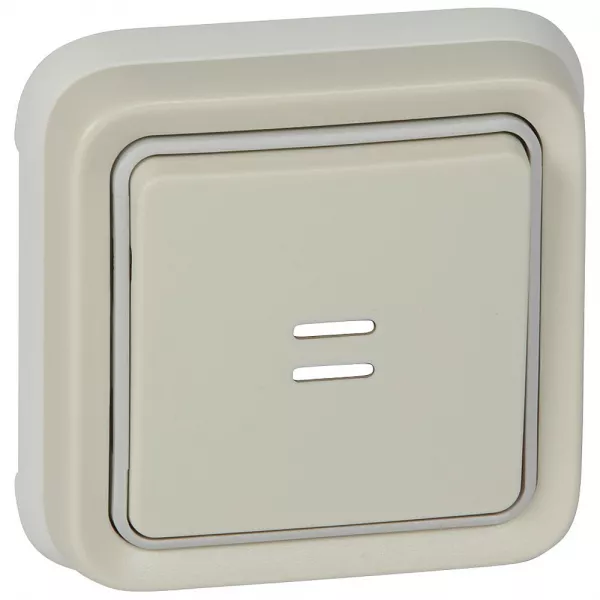 legrand-poussoir inverseur �tanche no+nf lumineux plexo complet ip55 encastr� 10a -blanc (069861)