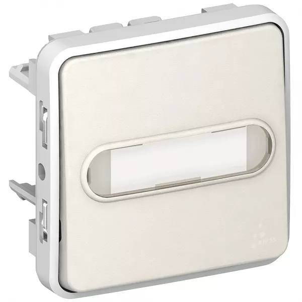 legrand-poussoir inverseur no+nf lum + porte-�tiquette plexo composable ip55 10a - blanc (069634)