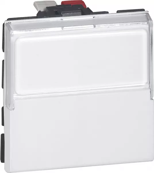 legrand-poussoir inverseur porte-�tiquette 6a mosaic 2 modules - blanc antimicrobien (077043)