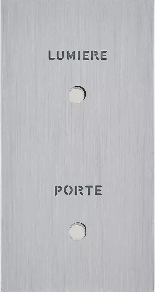 legrand-poussoir lumineux porte et lumi�re - epure acier bross� art d\'arnould (67493)