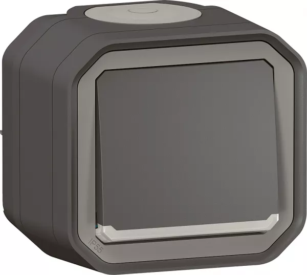 legrand-poussoir no lumineux plexo complet saillie - anthracite (070061)