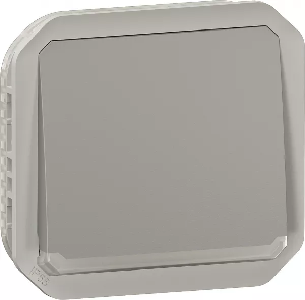 legrand-poussoir no lumineux plexo composable - gris (070045)