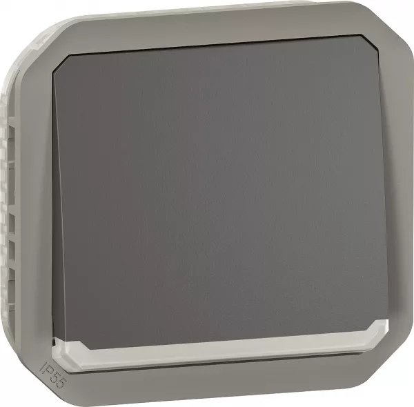 legrand-poussoir no-nf lumineux plexo composable anthracite (069816l)