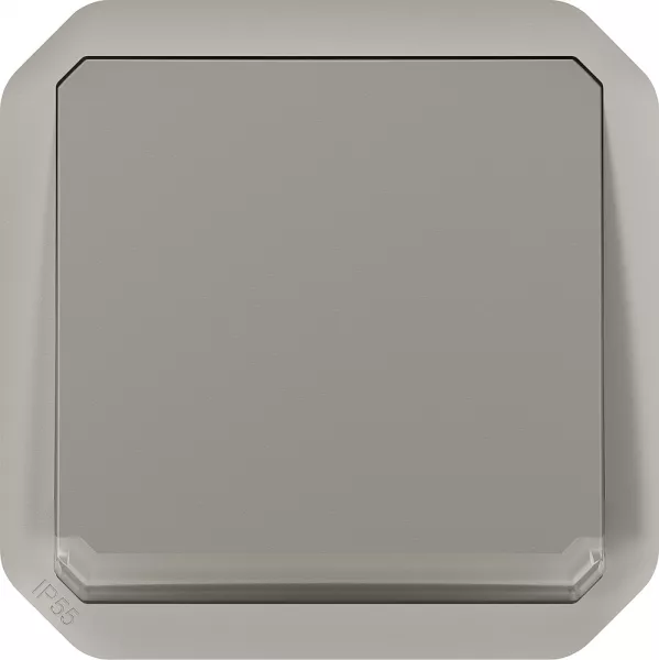 legrand-poussoir no-nf lumineux plexo composable gris (069536l)