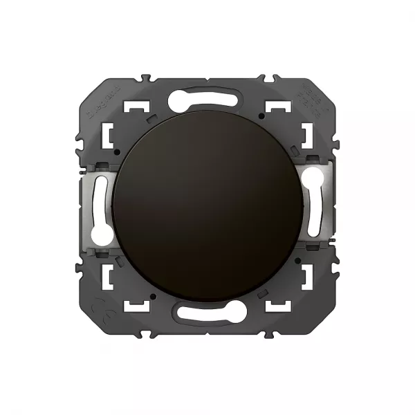 legrand-poussoir simple dooxie 6a 250v~ finition noir - sachet (095264)