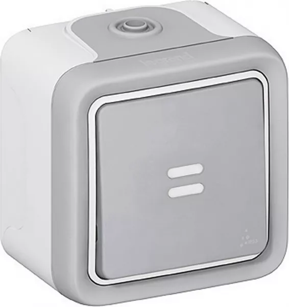 legrand-poussoir t�moin �tanche 10a plexo complet ip55 saillie - gris (069723)