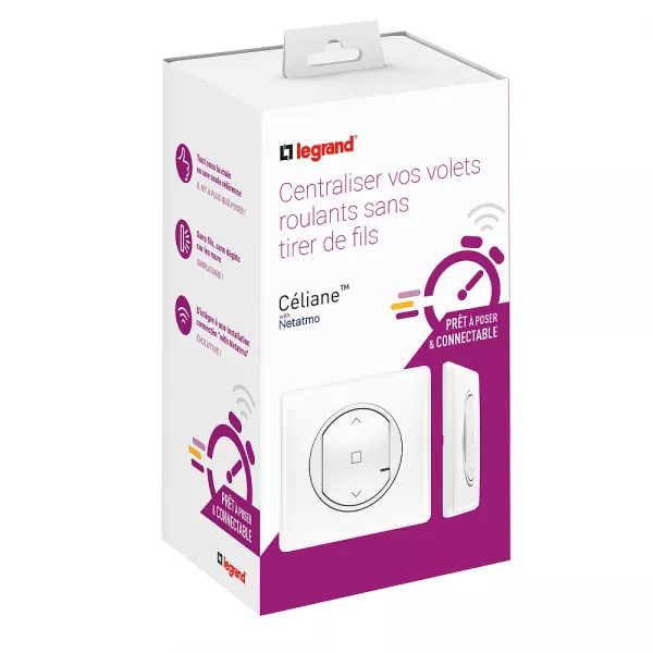 legrand-pr�t � poser c�liane volet roulant - 1 cde sans fil + 1 inter 230v~ - blanc (067636)