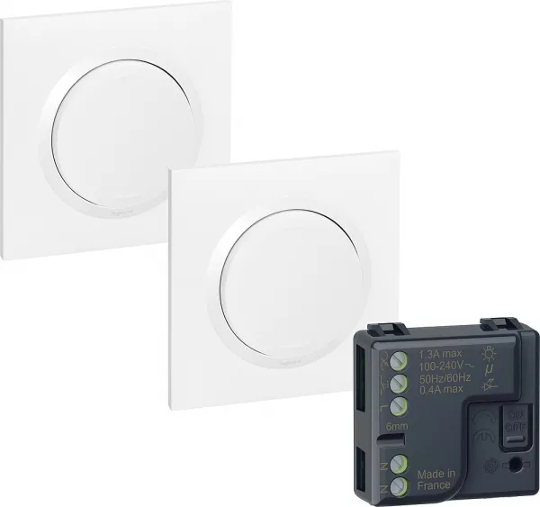legrand-pr�t � poser dooxie 2 commandes sans fil sans pile + 1 micromodule - blanc (600699l)