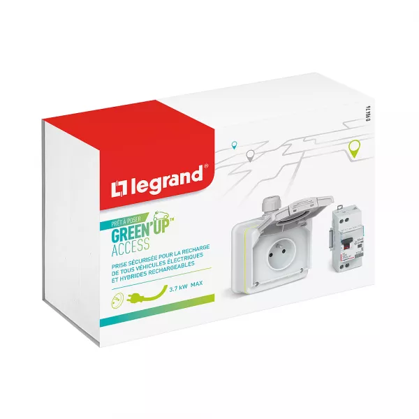 legrand-pr�t-�-poser green\'up access prise pour v�hicule �lectrique + pat�re + disj diff (090476)